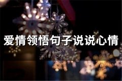 爱情领悟句子说说心情 爱情心情感悟 经典