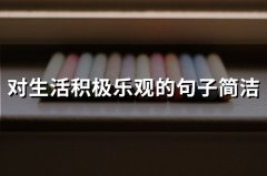 对生活积极乐观的句子简洁 对生活乐观的句子