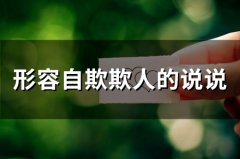 形容自欺欺人的说说 自欺欺人文案短句