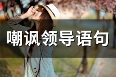 嘲讽领导语句 嘲讽朋友的句子