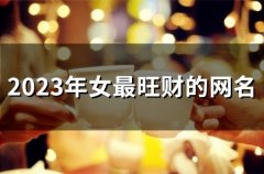 2023年女最旺财的网名 2023最顺的网名