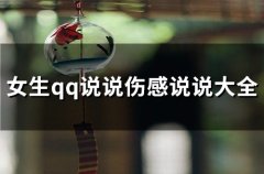 女生qq说说伤感说说大全(36句)