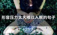 形容压力太大难以入眠的句子(精选71句)
