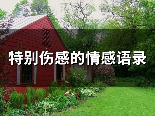 特别伤感的情感语录(67句)