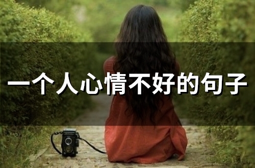 一个人心情不好的句子(67句)