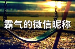 霸气的微信昵称(精选206个)