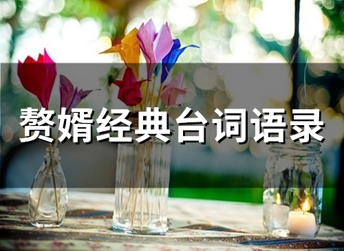 赘婿经典台词语录(69句) 赘婿经典台词语录(69句)