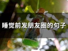 睡觉前发朋友圈的句子(66句)
