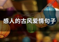 感人的古风爱情句子(精选66句)