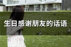生日感谢朋友的话语(精选31句)