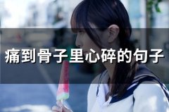 痛到骨子里心碎的句子(精选65句)