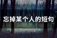 忘掉某个人的短句(精选74句)