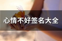 心情不好签名大全(精选113个)