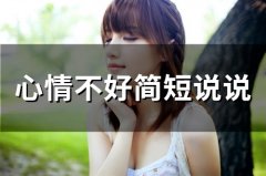 心情不好简短说说(精选66句)