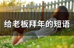 给老板拜年的短语(50句)