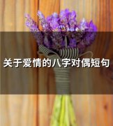 关于爱情的八字对偶短句(75句)