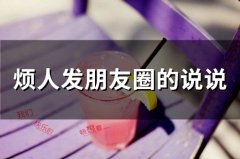 烦人发朋友圈的说说(精选72句)
