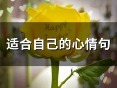 适合自己的心情句(精选72句)
