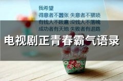 电视剧正青春霸气语录(78句)