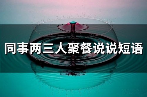 同事两三人聚餐说说短语(75句)