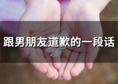 跟男朋友道歉的一段话(62句)