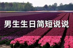 男生生日简短说说(精选55句)