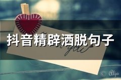 抖音精辟洒脱句子(精选75句)