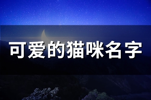 可爱的猫咪名字(156个) 可爱的猫咪名字(156个)