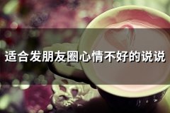 适合发朋友圈心情不好的说说(精选79句)