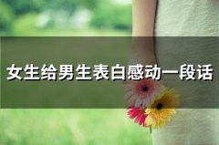 女生给男生表白感动一段话(64句)