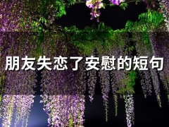朋友失恋了安慰的短句(精选52句)