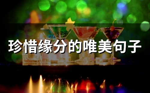 珍惜缘分的唯美句子(28句)