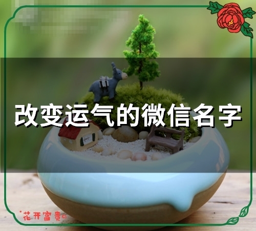 改变运气的微信名字(80个)(改变运气的微信名字男生)(改变运气的微信名字2021)