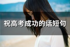 祝高考成功的话短句(精选80句)