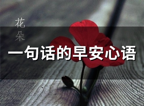 一句话的早安心语(66句)