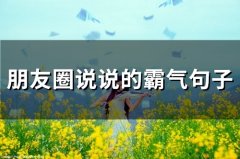 朋友圈说说的霸气句子(精选79句)
