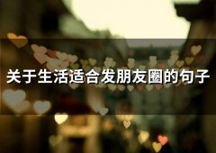 关于生活适合发朋友圈的句子(62句)