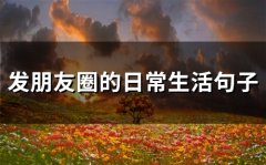 发朋友圈的日常生活句子(72句)
