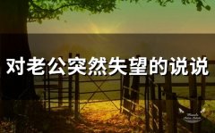 对老公突然失望的说说(精选63句)