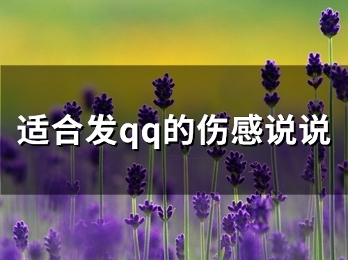 适合发qq的伤感说说(65句)