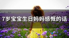 7岁宝宝生日妈妈感慨的话(34句)