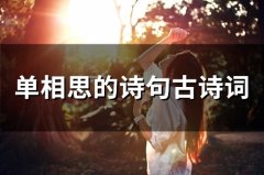 单相思的诗句古诗词(34句)
