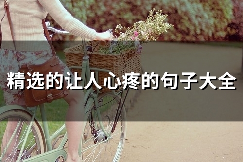 精选的让人心疼的句子大全(74句) 让人心疼的简短句子