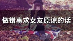 做错事求女友原谅的话(34句)
