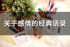关于感情的经典语录(66句)