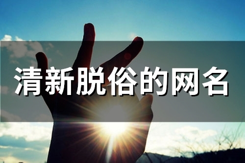 清新脱俗的网名(精选168个)(清新脱俗的网名500个)