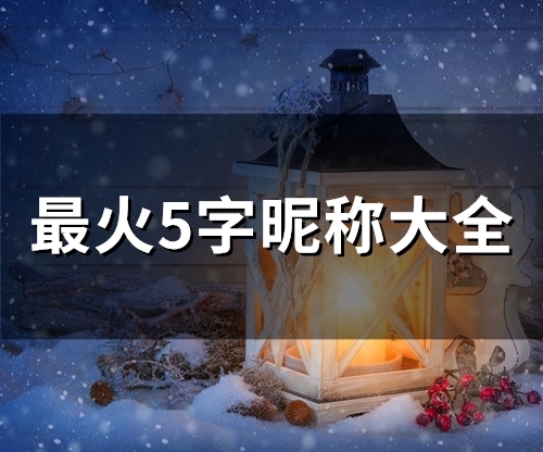 最火5字昵称大全(521个)(5字网名好听又吸引人)