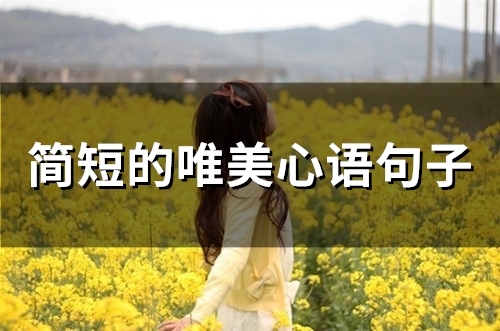 简短的唯美心语句子(精选66句) 简短的唯美心语句子(精选66句)