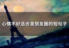 心情不好适合发朋友圈的短句子(66句)