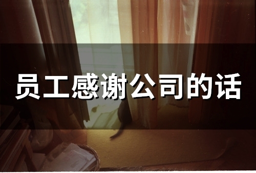 员工感谢公司的话(精选34句)